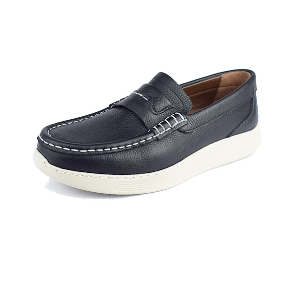 Moccasin pour homme confort R1020 Noir cuir  Mocassin homme Maroc
